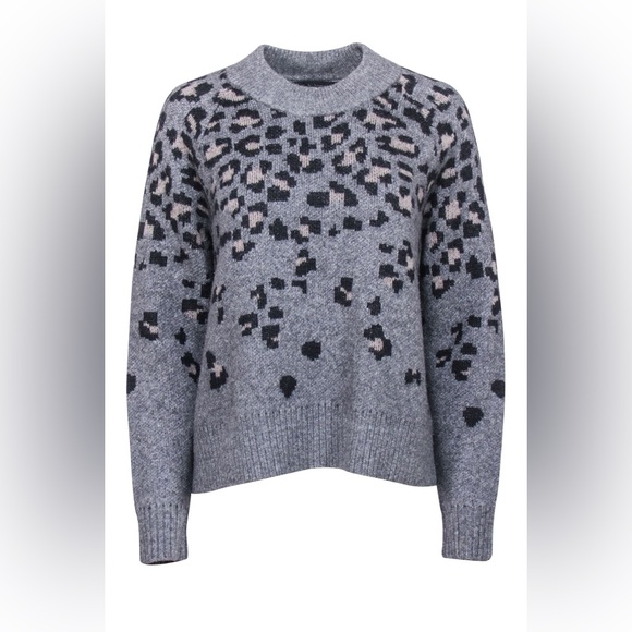 Rag & Bone - Grey Leopard Print Wool Blend Sweater
Sz S - Picture 2 of 13
